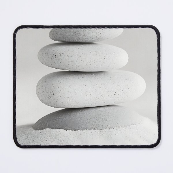 Item preview, Zen Pebble Stack on Raked White Sand designed and sold by daila70.