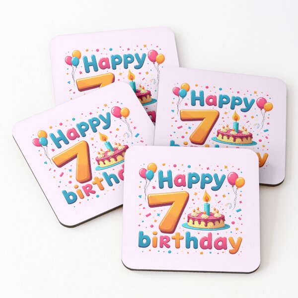Item preview, Cute Happy 7th Birthday designed and sold by Itsheartshop.