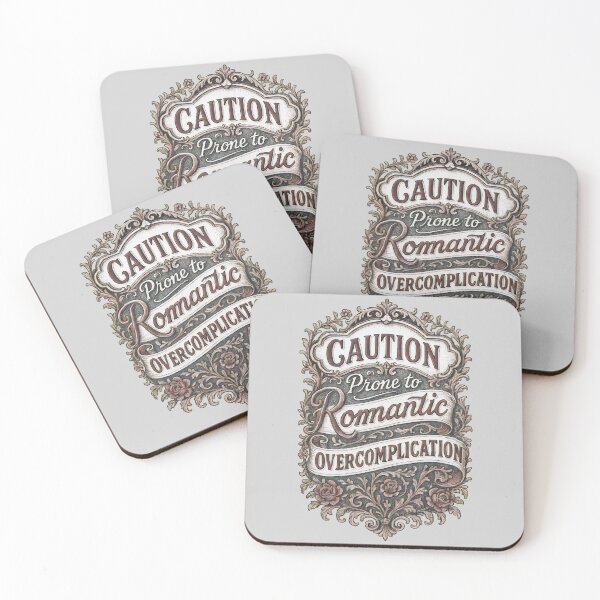 Item preview, Caution: Prone to Romantic Overcomplication – Funny Love Warning designed and sold by Shoot-The-Moon.