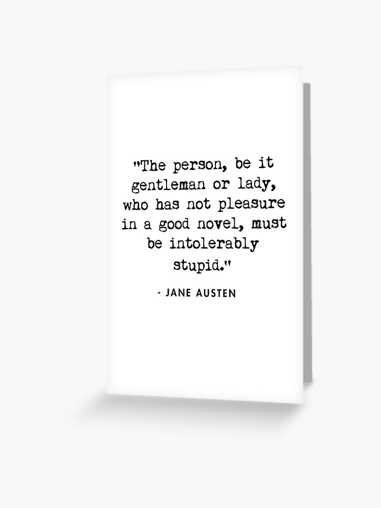 Carte De Vœux Jane Austen Bonne Nouvelle Citation Par Alanpun Redbubble