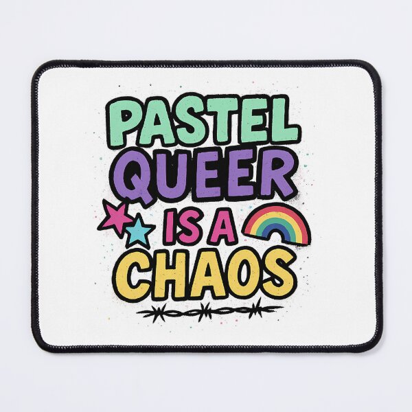 Item preview, Pastel Queer is a Chaos – Bold Typography designed and sold by Haus Of Sin.