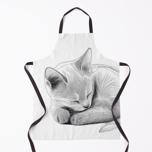 Item preview, Snoozing Abyssinian Cat Sketch designed and sold by ShadowAndSlate.