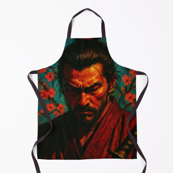 Item preview, A Samurai framed by blooming cherry blossoms designed and sold by Drawings Project.