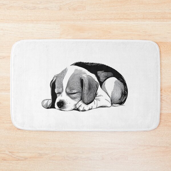 Item preview, Snoozing Beagle Puppy Sketch designed and sold by ShadowAndSlate.