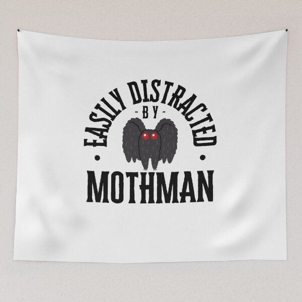 Item preview, Easily Distracted by Mothman designed and sold by Kindred & Thistle.