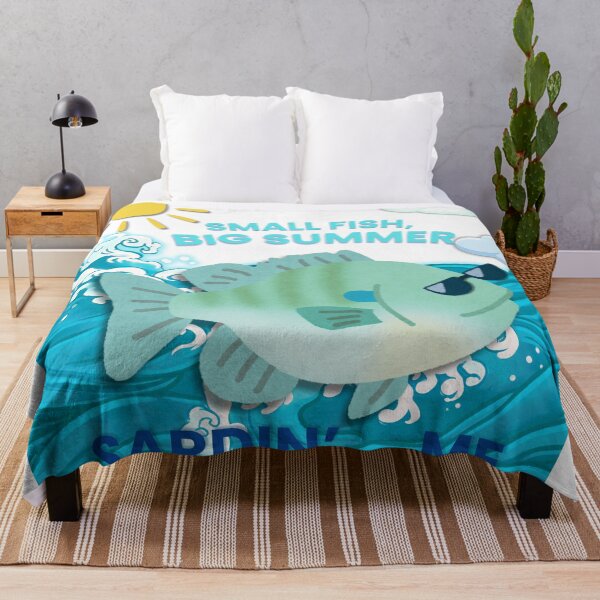 Item preview, Tiny Swimmer, Huge Vacation-Summer Lovin', Sardine Style Art Print designed and sold by skim3080.