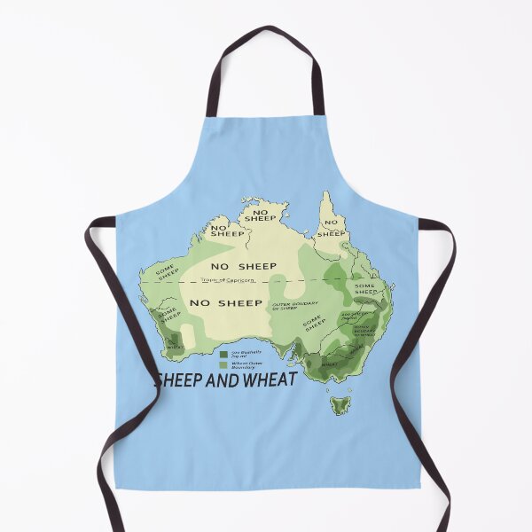 Item preview, Sheep and Wheat Map 1950's Australia designed and sold by ASKEW GRAPHICS.