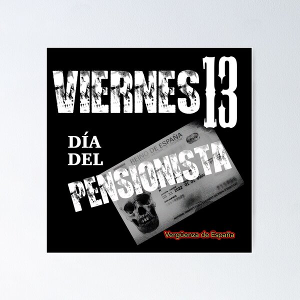 Item preview, Friday the 13th, Pensioners' Day designed and sold by manoloshoping.