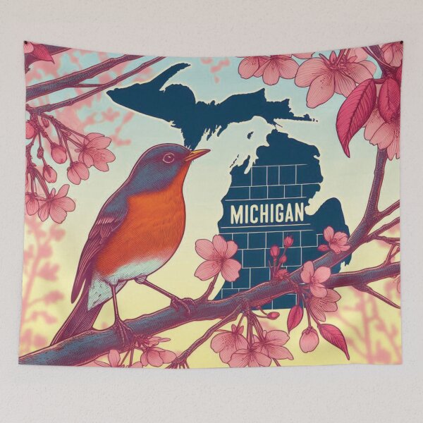 Item preview, Michigan: American Robin  designed and sold by CornerStone57.