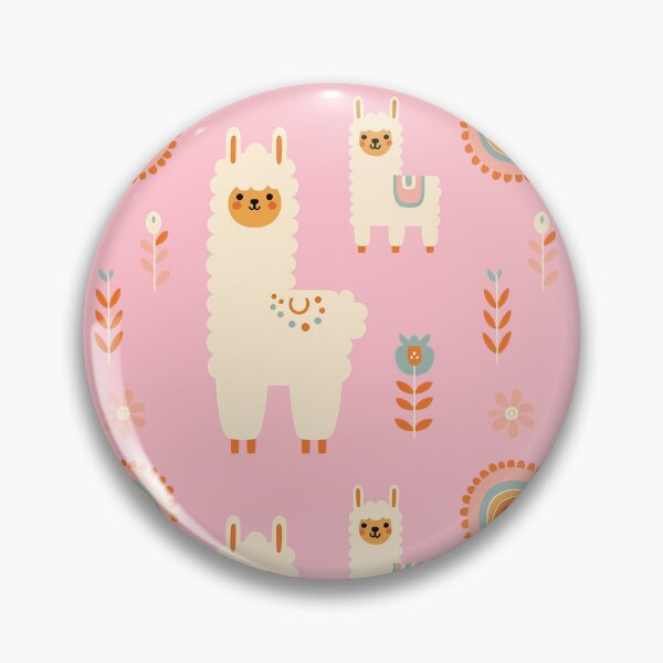 Item preview, Cute Llama Family and Flowers STICKER/MAGNET PACK - Scandinavian Folk Art by heidiannemorris © designed and sold by FOLK ART FUSION by heidiannemorris.