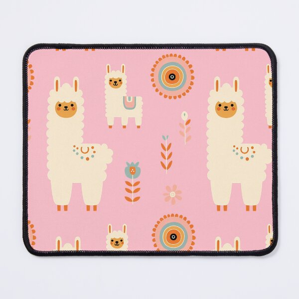 Item preview, Cute Llama Family and Flowers STICKER/MAGNET PACK - Scandinavian Folk Art by heidiannemorris © designed and sold by FOLK ART FUSION by heidiannemorris.