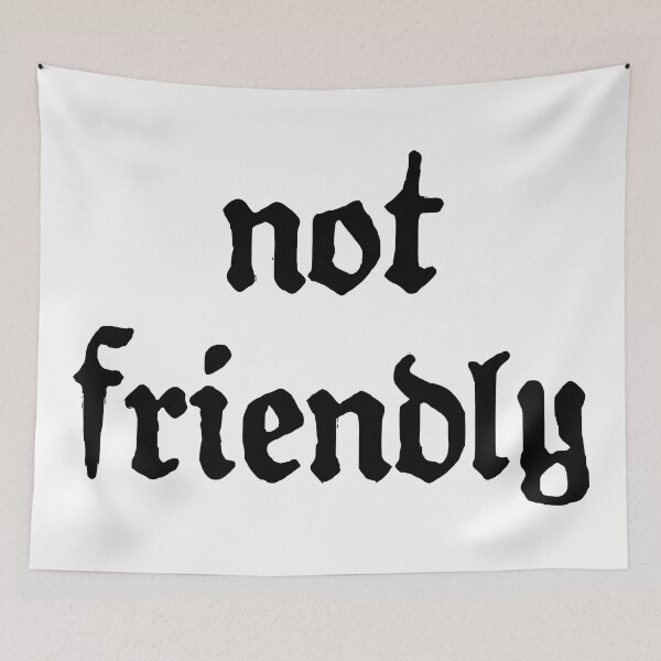 Item preview, Not Friendly designed and sold by Angry Swan Designs.