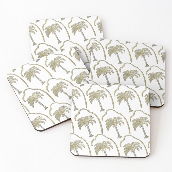 Item preview, Gold Art Deco Palm trees with Gold scallop designed and sold by MagentaRose.