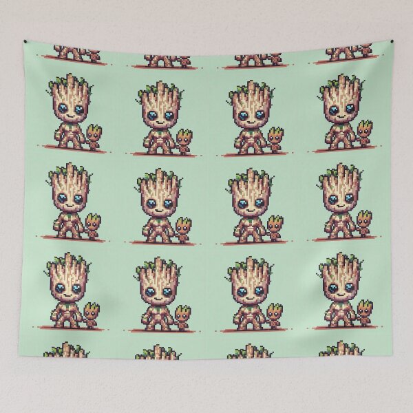 Item preview, Pixel art Groot designed and sold by Helene-Creation.