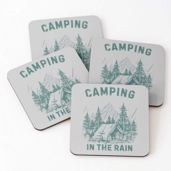 Item preview, Camping In the Rain Retro Style designed and sold by DarekShop.
