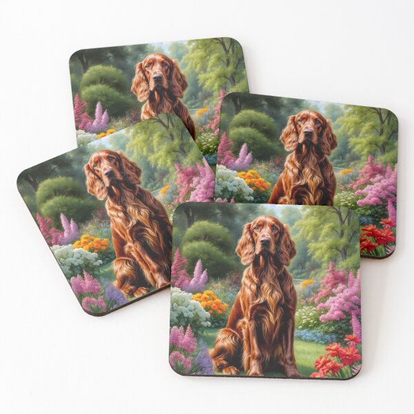 Item preview, Jaxon Irish Setter Dog Portrait Art designed and sold by Heart and Soul Studio.