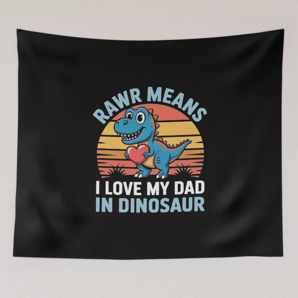 Item preview, Funny Dinosaur Dad Design - I Love My Dad Jurassic Theme designed and sold by love3617.