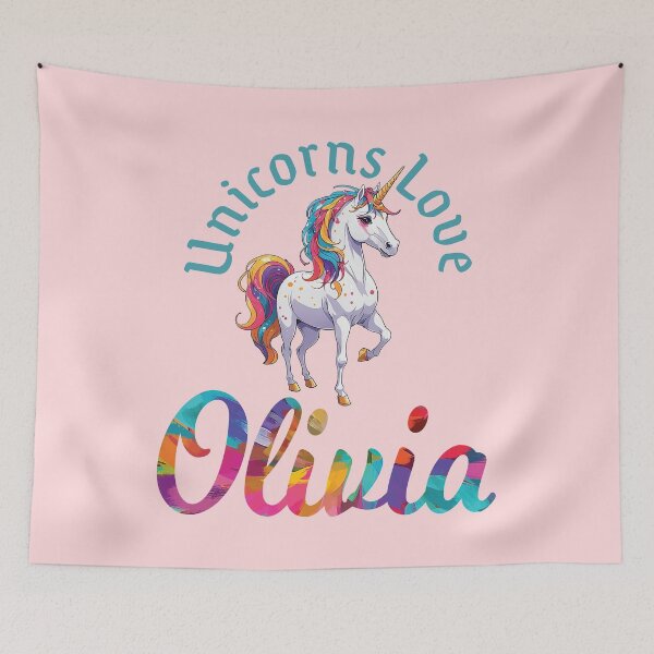 Item preview, Unicorns Love Olivia designed and sold by ComicKitsch.