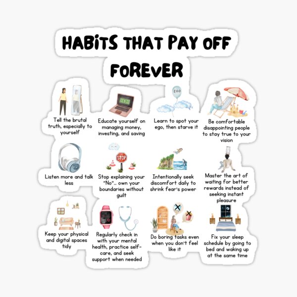 Item preview, Habits that pay off forever  designed and sold by Savingwithben.