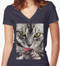 What are You Looking At? Women's Fitted V-Neck T-Shirt