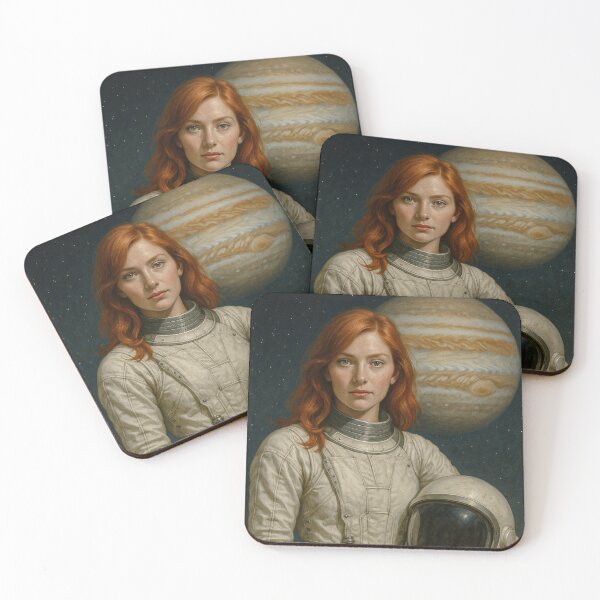Item preview, Retro Space Heroine — 1950s Style Astronaut Knight designed and sold by DibujandoPorfa.