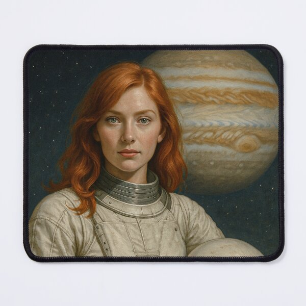 Item preview, Retro Space Heroine — 1950s Style Astronaut Knight designed and sold by DibujandoPorfa.