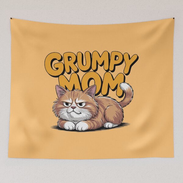 Item preview, Grumpy Redhead Cat Mom designed and sold by MonkiFlipp.