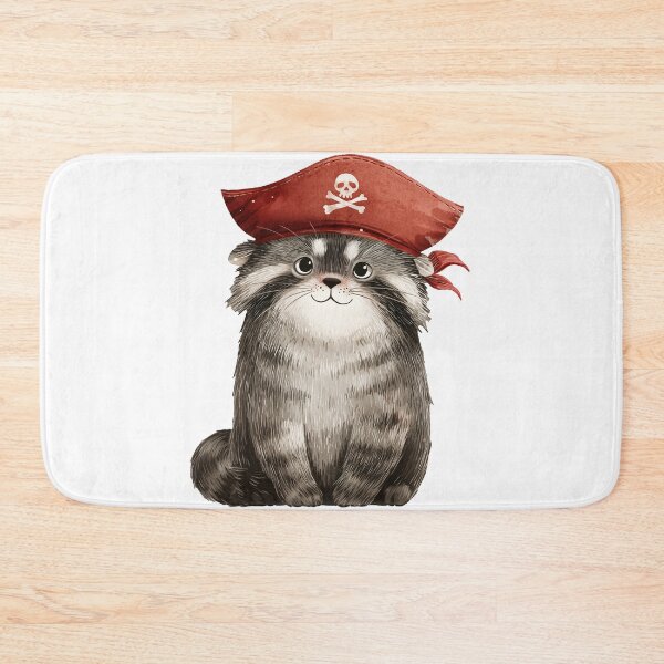 Item preview, Watercolor pallas cat | Pirate cat | Otocolobus manul | Pirate kitten | Cute manul cat 6 designed and sold by Yaremchuk.