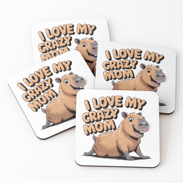 Item preview, I Love My Crazy Mom Funny Capybara designed and sold by MonkiFlipp.