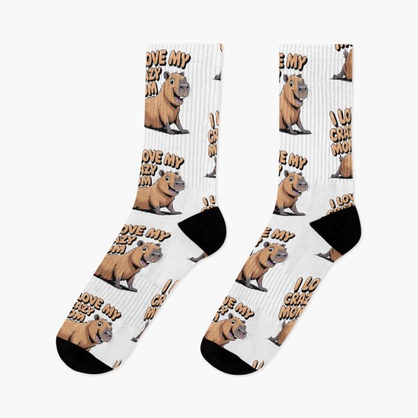 Item preview, I Love My Crazy Mom Funny Capybara designed and sold by MonkiFlipp.