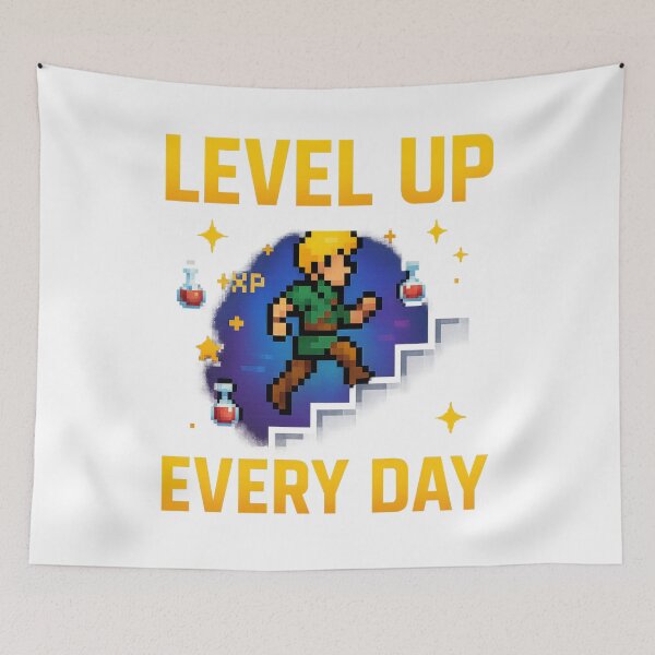 Item preview, level up designed and sold by Funny Mood Apparel.