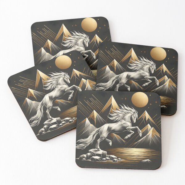 Item preview, Silver Horse and Landscape, Ai Generated Art    designed and sold by ACC .
