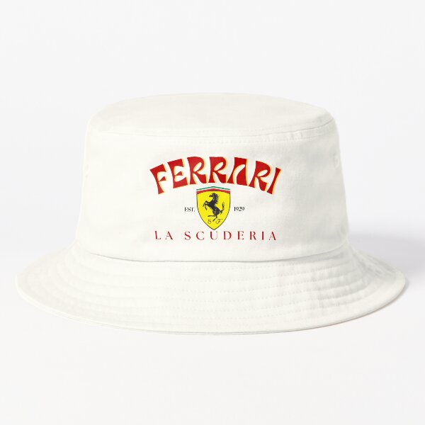 scuderia ferrari f1 merch Bucket Hat