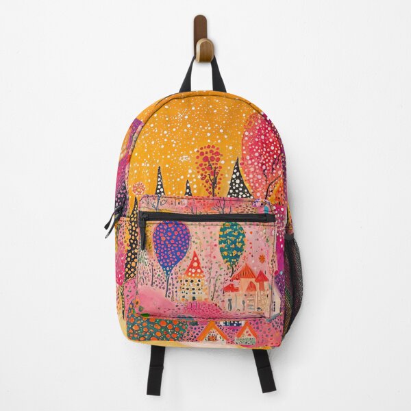 Item preview, Yellow and Pink Sunset Landscape, Polka Dot Village designed and sold by Neika Shimm Designs.