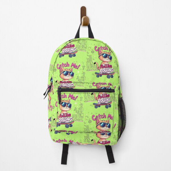 Item preview, Catch Me Rolling – Cool Cat Skateboard Graphic designed and sold by GracefulPODshop.