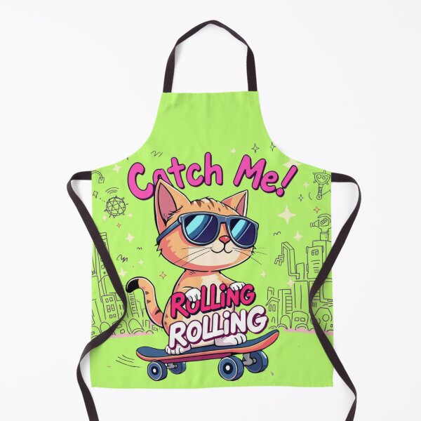 Item preview, Catch Me Rolling – Cool Cat Skateboard Graphic designed and sold by GracefulPODshop.
