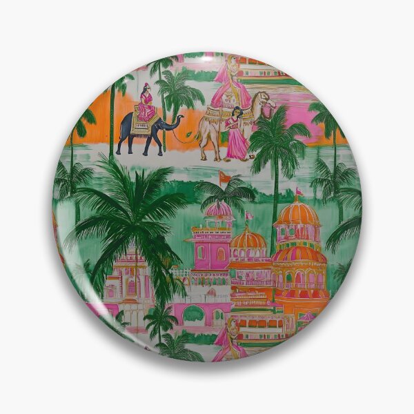 Item preview, Preppy Indian summer in pink, orange and green designed and sold by SophieClimaArt.