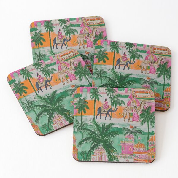 Item preview, Preppy Indian summer in pink, orange and green designed and sold by SophieClimaArt.