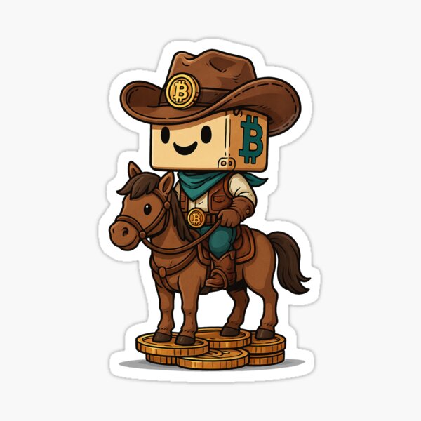 Blockchain Bob Riding - Learn Crypto and Blockchain - Token Sticker