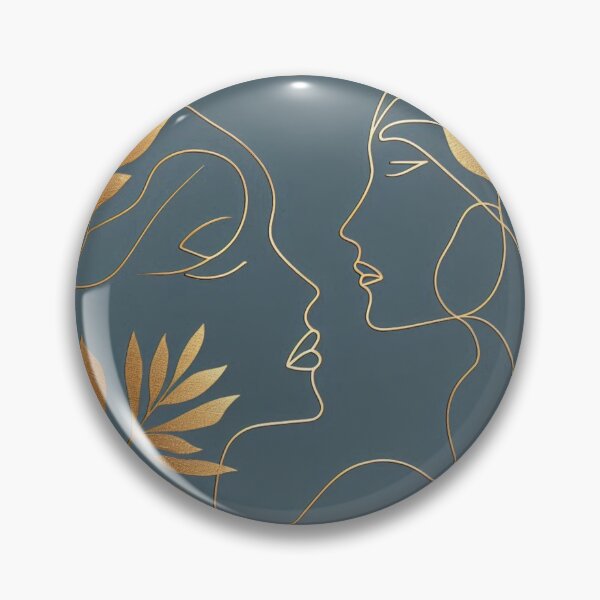 Item preview, Elegant Female Face Line Art – Minimalist Gold Line Drawing for Fashion, Apparel & Accessories for Women designed and sold by knalpot-design.