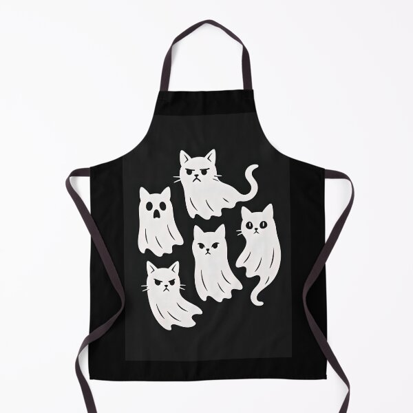 Item preview, Spooky Ghost Cats with Funny Expressions Illustration designed and sold by Amr Siam.
