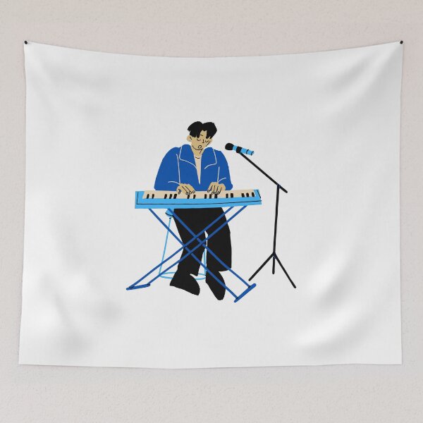 Item preview, Man Singing and Playing Piano designed and sold by Sunny Stickers & Stationery.