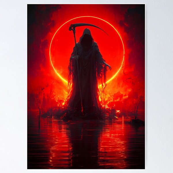 Item preview, Grim Reaper in Red Circle designed and sold by Themoooh.