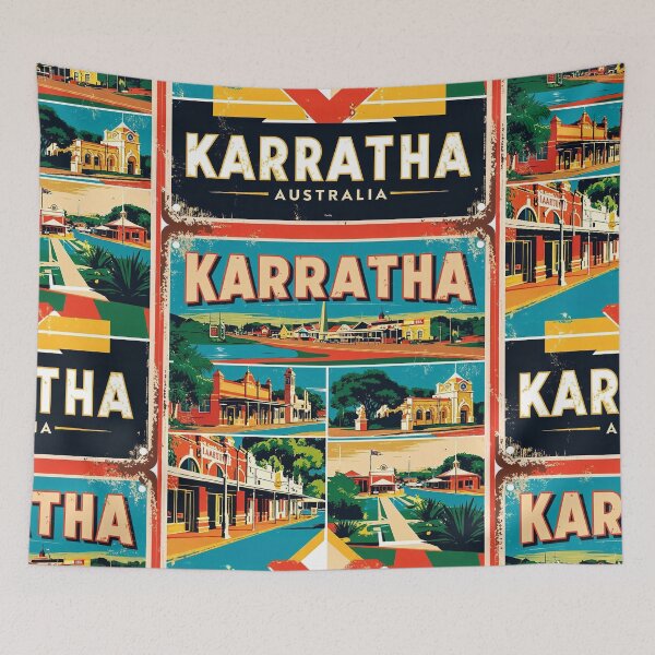 Item preview, Karratha Australia Vintage Travel Tourism designed and sold by TravelersGems.