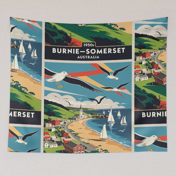 Item preview, Burnie Somerset Australia Vintage Travel Tourism designed and sold by TravelersGems.