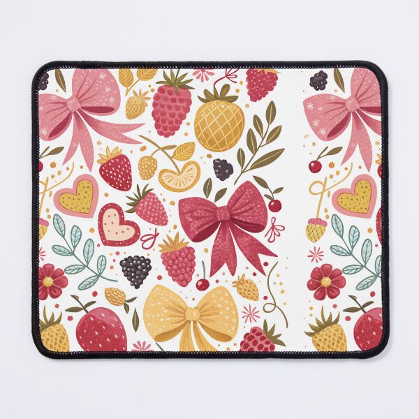 Item preview, Berries and Bows Pastel Pattern designed and sold by Text2tee.