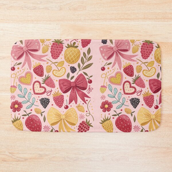 Item preview, Berries and Bows Pastel Pattern designed and sold by Text2tee.