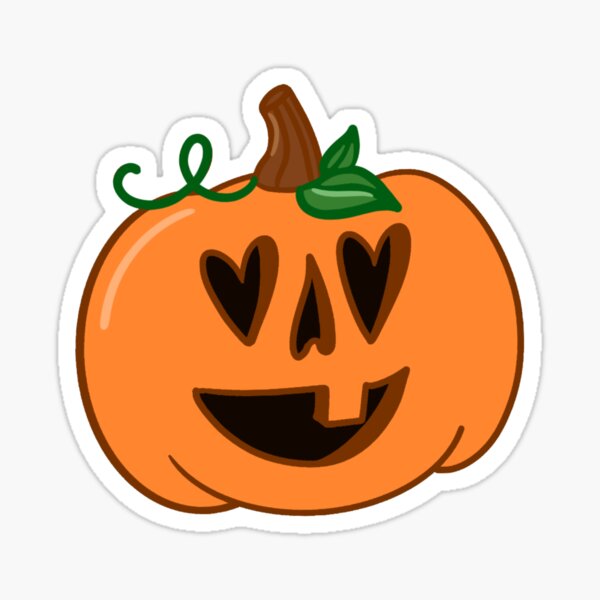 Item preview, Heart-eyes Jack-o’-lantern designed and sold by spookystuffonly.