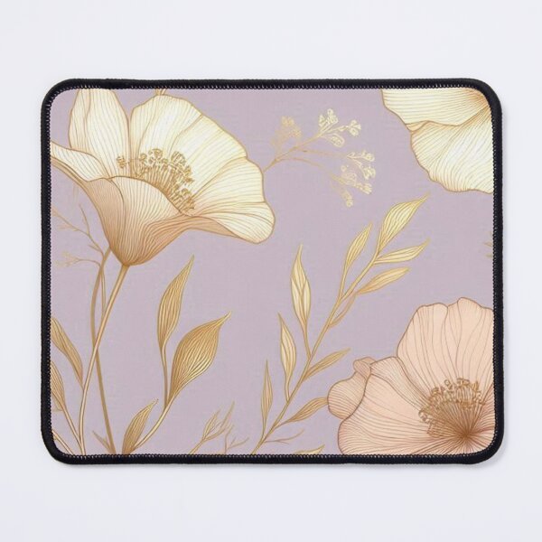 Item preview, Elegant Feminine Floral Line Art with Gold Accents – Minimalist AI Design for Clothing & Accessories designed and sold by knalpot-design.