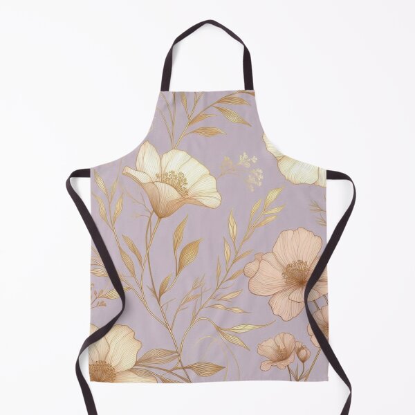 Item preview, Elegant Feminine Floral Line Art with Gold Accents – Minimalist AI Design for Clothing & Accessories designed and sold by knalpot-design.